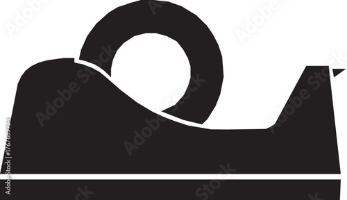 Black silhouette of a tape dispenser on a white background.