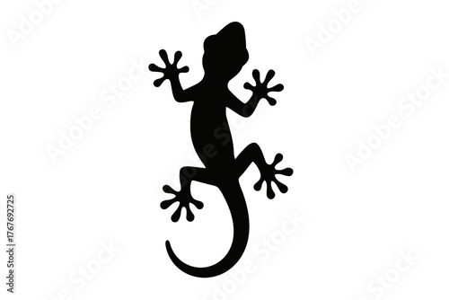 Vector Illustration of a Climbing Gecko