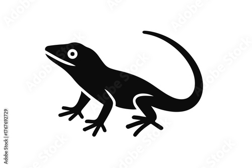 Vector Illustration of an Anole Lizard