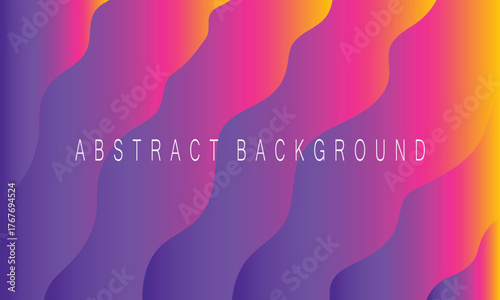 Trendy Abstract Background with Gradient Colors and Wavy Shapes Design