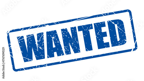 Wanted stamp with grunge texture
