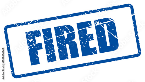 Fired stamp with grunge texture