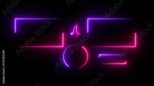 Subscribe button and outro for gaming and video channels Youtube End screen animation. neon glowing end screen 4k animation