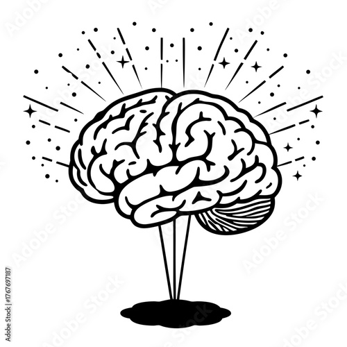 human brain vector illustration