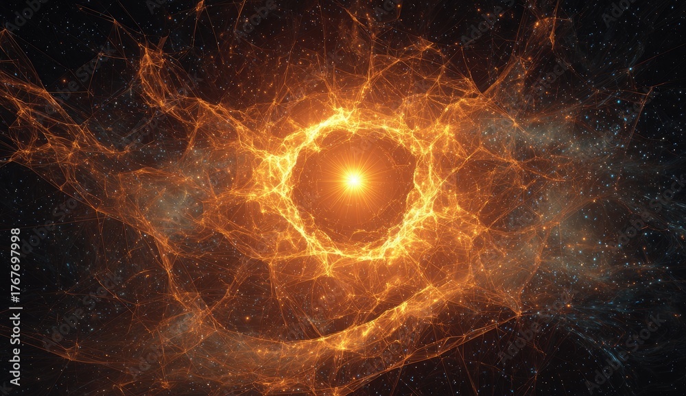 Obraz premium Abstract cosmic energy vortex