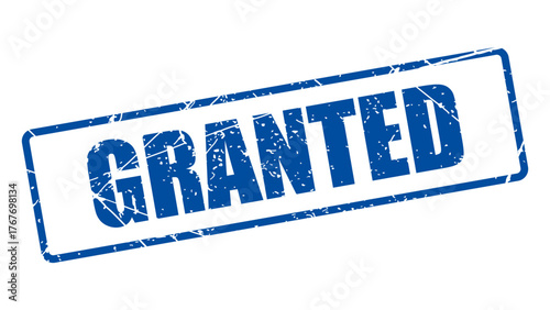 Granted stamp with grunge texture