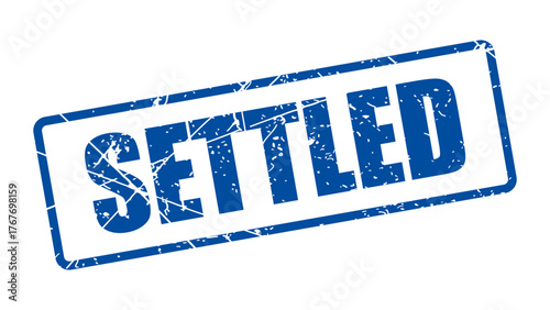 Settled stamp with grunge texture