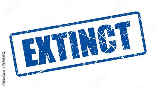 Extinct stamp with grunge texture