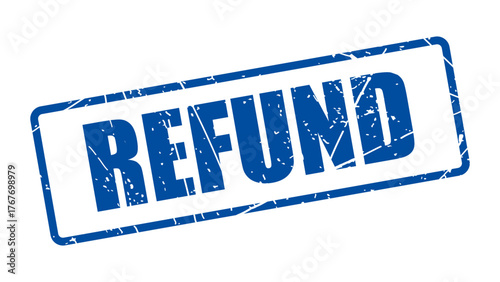 Refund stamp with grunge texture