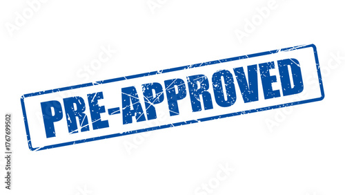 Pre-approved stamp with grunge texture