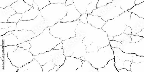modern black and white scratch and cracks grunge texture dust and distressed wall pattern white background..
