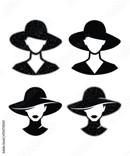 Minimalist Lady Silhouette Fashion Illustration.