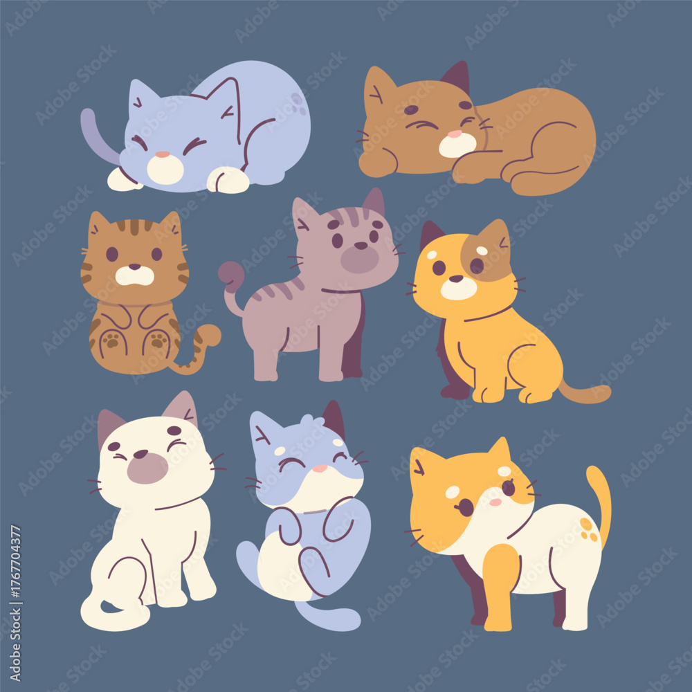 Obraz premium Adorable Cat in Different Pose