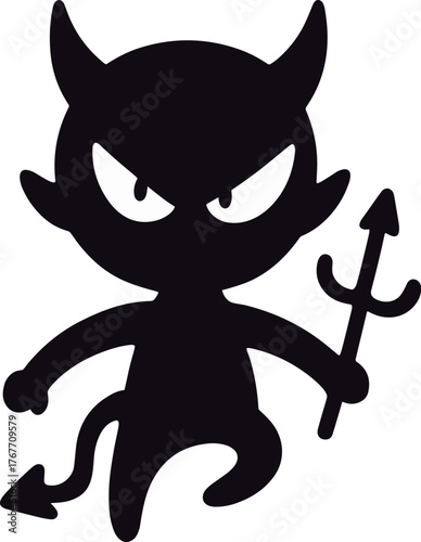 黒いデビルのイラスト