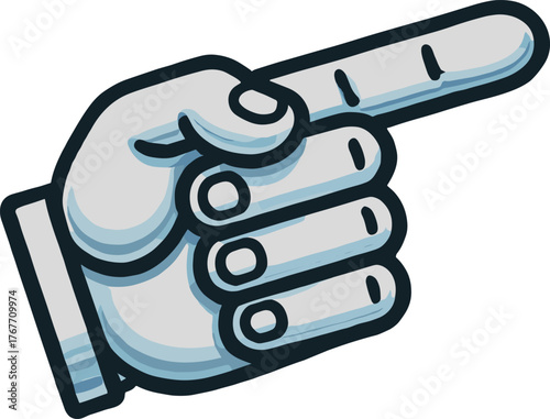 指差しの指のイラスト