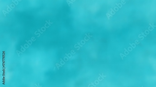 Blurred background displays soft texture in vivid cyan color