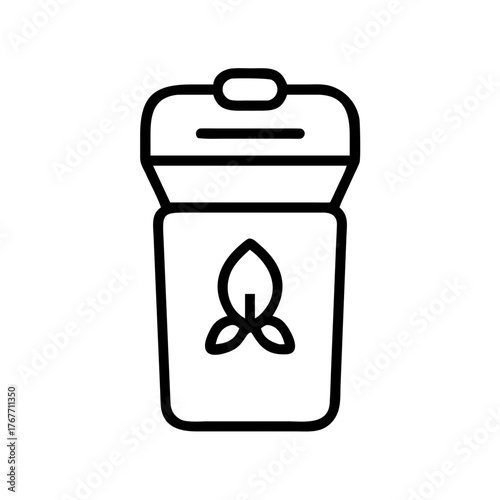 Compost Bin with Sustainable Waste Management in Dark Color