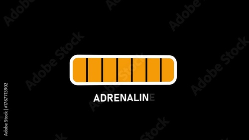 Progress bar. Hormone adrenaline growth indicator.