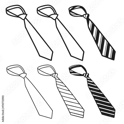 Collection of six ties, some patterned