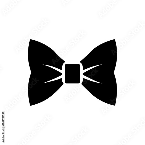 Minimal bow tie silhouette vector clean formal fashion accessory elegant illustration design