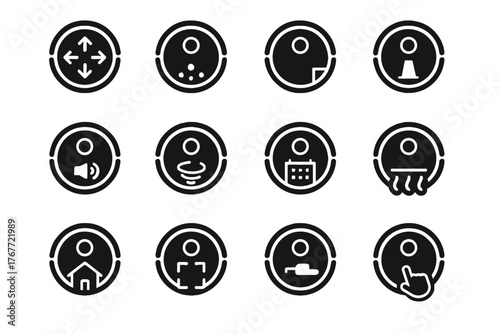 Mode edge spot max vector auto icon cleaning zone vacuum robotic suction