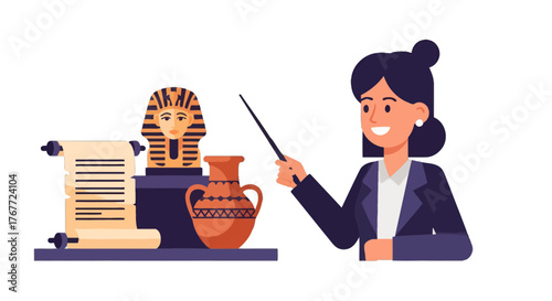 Ancient Egypt Presentation: Illustration of Archaeology and Historical Exploration