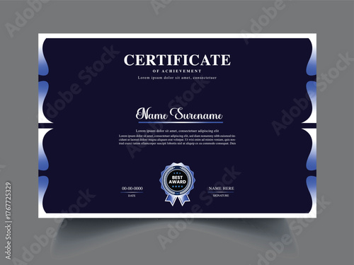 manual Certificate design template 