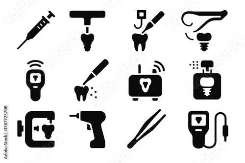 Injector surgical icon implant surgery biocompatible testing vector tool wireless chip