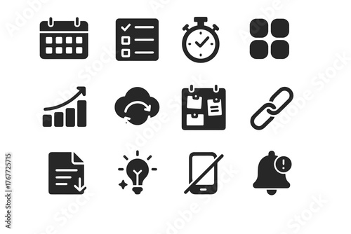 Suggestions note study vector countdown notifications app graph subjects assignment icon