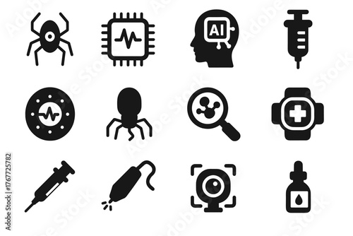 Device dispenser rapid vector tool emer chip analyzer cellular diagnostic icon