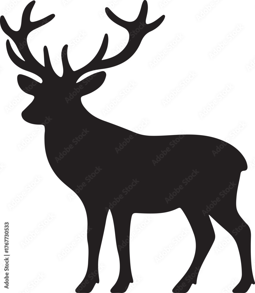 Obraz premium Majestic elk silhouette in a natural landscape