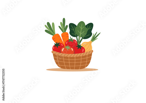 Flat Illustration of a Person Watering Plants in Flowerpots Gardening