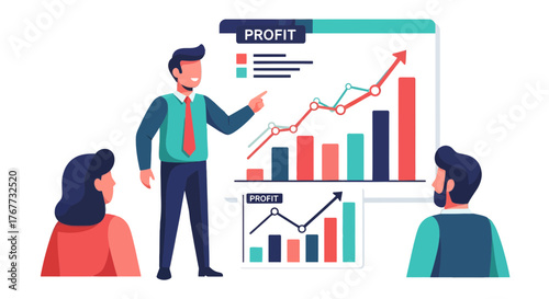 Business Presentation Depicting Profit Growth For Strategy Planning and Analysis