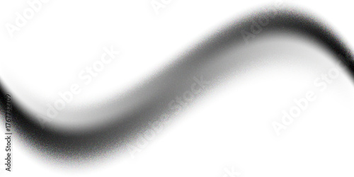 Wavy grain gradient texture. Black stippled flowing line background. Grunge noise dot work wallpaper for banner, poster, brochure. Undulate sandy backdrop with speckles, particles, granules. Vector