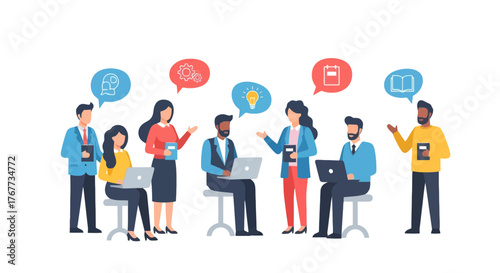 Business Team Collaboration: Conceptualizing Strategies with Thought Bubbles