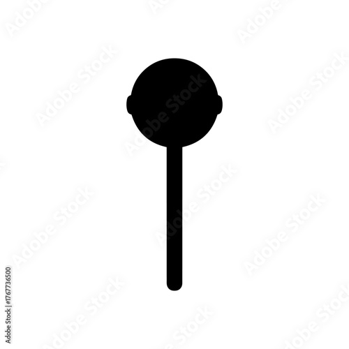 Lollipop flat silhouette vector flat illustration design
