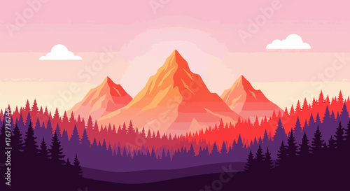 sunrise over mountains
