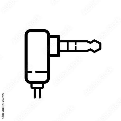 audio jack plug - vector icon