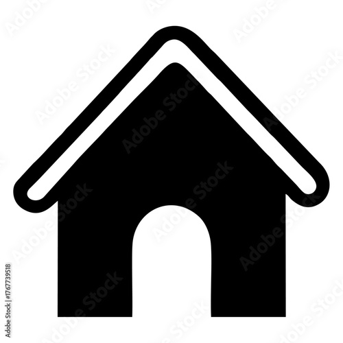 Dog House Vector silhouette Icon .eps