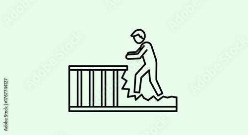 A Person Navigating Obstacles, Overcoming Difficulties, And Achieving Resilience.