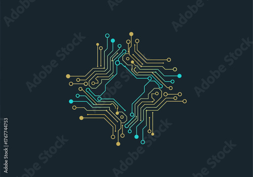 Abstract Circuit Board Design with Technological Pathways and Data Flow
