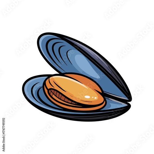 open clam shell with pearl icon