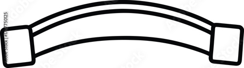 Seat Belt Safety Minimal Line Art Vector Illustration on White Background