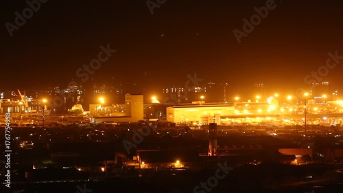 PORT OF LUANDA, NIGHT LIGHTS, ANGOLA 