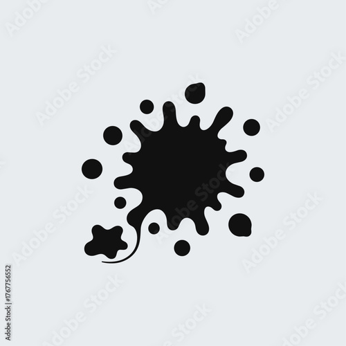 Ink Stain icon logo flat vector design