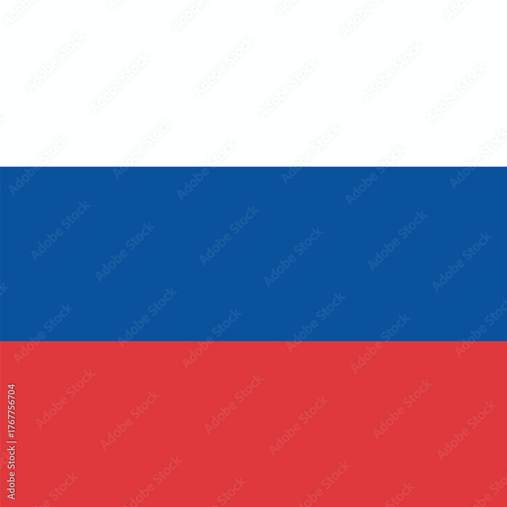 Naklejka premium Russian Federation flag with horizontal white blue and red stripes national symbol