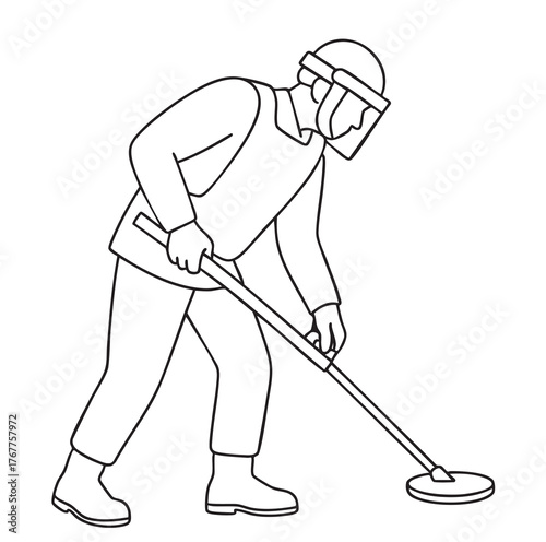 line primitive sketch demining mine search