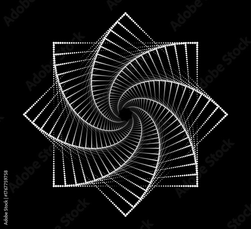 golden ration fibonacci pattern for logo icon background web graphic tattoo. vector illustration.