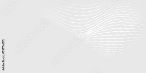 Dot white gray wave light technology texture background. Abstract big data digital concept. 3d rendering.