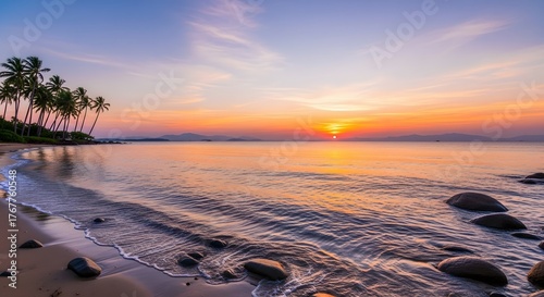 Fototapeta Naklejka Na Ścianę i Meble -  sunset on the beach